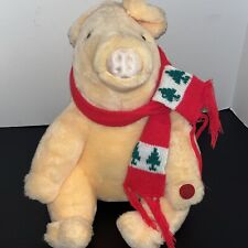 Vtg Christmas Pig PLUSH BY GAF CORP. 1985 Santa see all pictures as is jinglebel picture