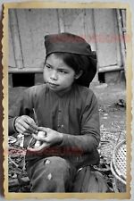 40s Vietnam War SAIGON VILLAGE YOUNG GIRL PORTRAIT MARKET  Vintage Photo 1479 picture