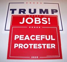 3 Donald Trump Official President MAGA Campaign Signs POTUS, Jobs, Protester picture