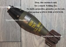 U.S. WWII 60mm M49A2 Mortar Shell Stencil, Stencil 020 picture