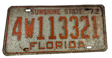 Florida Sunshine State 1972 License Plate 4W113321 *Expired* picture