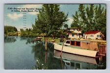 Indian Rocks Beach FL-Florida Bayous And Beautiful Homes Vintage c1956 Postcard picture