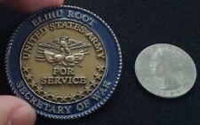 RARE 2001 Secretary of War Elihu Root SECWAR Army Birthday US USA Challenge Coin picture