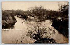 Shenandoah Iowa~Fork in the East Nishnabotna River~Dad is Better~1908 RPPC picture