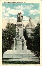 Peace Monument Washington DC White Border Unposted Postcard 1920s picture