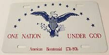 One Nation Under God Bicentennial Booster License Plate 1776 1976 picture