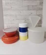 Vintage Tupperware & Thermos Lot 6 Pieces W/ with Lids. Please See all Pictures picture