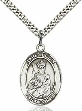 bliss Sterling Silver Saint Louis Medal Pendant, 1 Inch picture