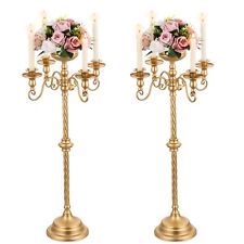 Sziqiqi Candlestick Holders Candelabras 33inch - Gold 5-Arms Tall Candle Hold... picture