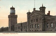 c.1908 Twin Light Houses Highlands NJ post card picture