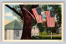Geneva NY- New York, Historic Scythe Tree On A Farm, Antique, Vintage Postcard picture
