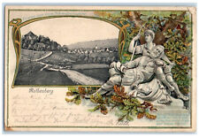 1903 Greetings from the Schwabelande Rothenberg Hesse Germany Staue Postcard picture