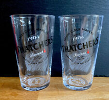2 X NEW THATCHERS 1904 SOMERSET CIDER PINT GLASSES picture
