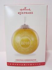 NEW Hallmark Ornament 2016 Christmas Commemorative #4 Gold Glass Ball B20 picture