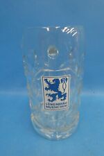 Lowenbrau Muenchen Made in West Germany Glass Dimpled Large Beer Mug picture