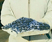 5.5lb Large Blue Fluorite Cube Particle Gemstone Quartz Crystal Specimen Heals picture
