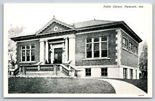 Original Old Vintage Antique Postcard Picture Public Library Plymouth Indiana picture