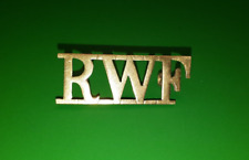 ROYAL WELSH FUSILIERS BRITISH ARMY BRASS SHOULDER TITLE picture