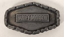 Vtg 1976 Harley Davidson Belt Buckle Motorcycle Chain Shield Serial #614 READ picture