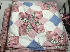 hand sewn quilt, Quen Size, Patch Work, Multicolored , Needs Repairs picture