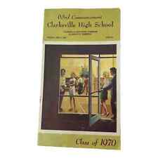 Clarksville High School Vintage Commencement Program Clarksville Tennessee 1970 picture