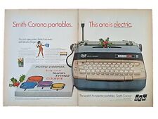 1966 Blue Smith Corona Typewriter Portable Electric Print Ad, World First picture