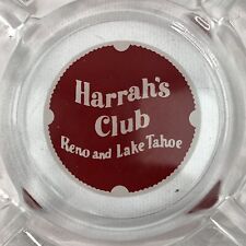Vintage Clear Class Harrah's Club Reno and Lake Tahoe Ashtray- Clean picture