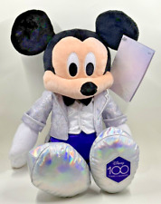 Disney Parks 100 Years of Wonder Platinum Anniversary Mickey Mouse Plush NWT picture