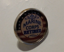 Marine Corps Retired Small Round Lapel Pin picture