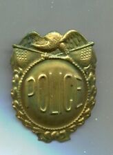  OBSOLETE VINTAGE   turn of century  brass police (generic) badge picture
