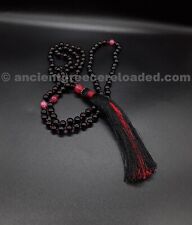 The Black Dragon 108 Tibetan Mala Tassel Necklace, Yoga Wrap Bracelet,Meditation picture