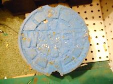 VINTAGE  WATER VALVE ACCESS COVER 7 5/16 X 4 THICK HVY DUTY BLUE INDIA VB2600W picture