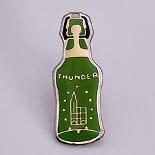 Imported Thunder Flip-Top Beer Enamel Pin - Lapel - Bartender Bling - Nice picture