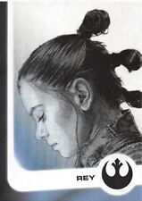 2017 Topps Star Wars Journey To The Last Jedi Illustrated Characters #1 Rey picture