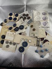 large lot vintage plastic buttons on cards picture