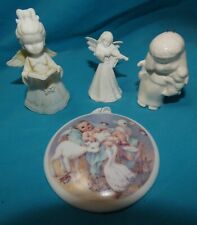 Lot of 4 Christmas Ornaments Decorations Angel Shepherd Baby Jesus picture