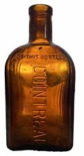 Vintage Cointreau Liqueur Amber Brown Bottle Embossed Glass 6