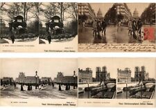 PARIS FRANCE 49 Vintage STEREO Postcards pre-1940 (L2652) picture