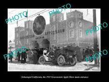 OLD LARGE HISTORIC PHOTO OF SEBASTOPOL CALIFORNIA GRAVENSTEIN APPLE SHOW c1911 picture