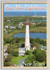 New Jersey Cape May Lighthouse Delaware Bay and Atlantic Ocean Postcard picture