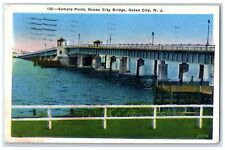 1938 Somers Point Ocean City Bridge Ocean City New Jersey NJ Unposted Postcard picture
