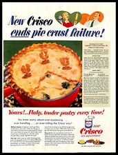 1952 Crisco Shortening Vintage PRINT AD Pie Crust Cock-A-Doodle Pie Recipe Food picture