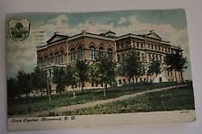 Bismarck ND Destroyed Original State Capitol Vintage North Dakota 1913 Postcard picture