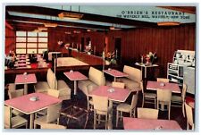 c1940's O Brien's Restaurant On Waverly Hill Dining Room Waverly NY Postcard picture