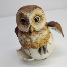 Vintage Baby Owl Hatchling Porcelain Figurine By Andrea By Sadek 1990 Japan picture