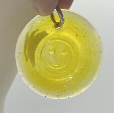 BLENKO Keychain 2” Yellow Glass Smiley Face “2022” picture