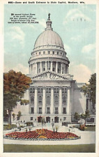 Postcard WI: Dome & S. Entrance to Capitol, Madison, Posted 1922, WB picture