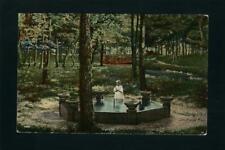Owatonna Minnesota MN 1922 Mineral Spring Park, Spring, Urn Fountain, Young Girl picture