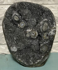 SPARKLY GRAY DRUZY AMETHYST/ QUARTZ CRYSTAL CLUSTER  GEODE URUGUAY STALACTITE picture