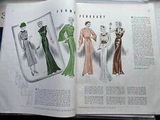Pictorial Review Magazine Feb 1936 Fashion Patterns Vintage 1930s 30s picture